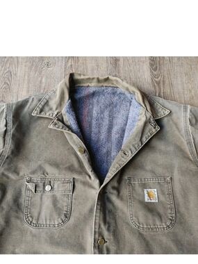 Vtg Carhartt Jacket Mens XXL Blanket Lined Chore Work Distressed CO2 USA